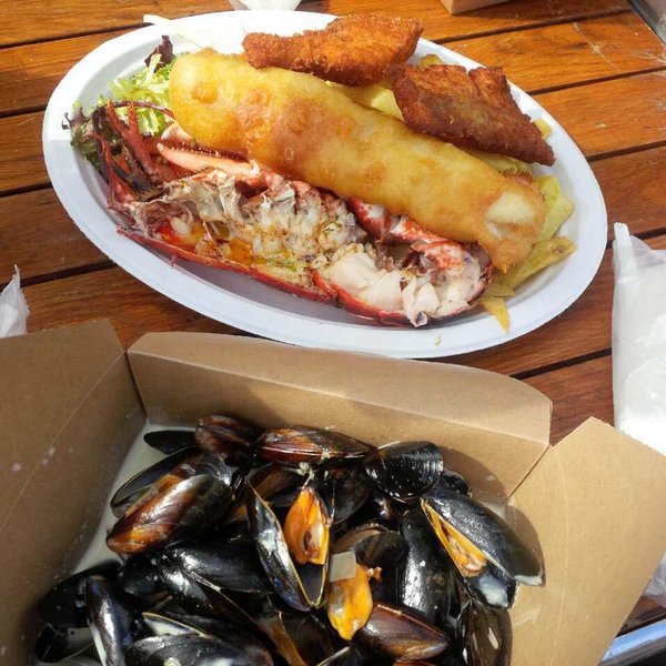 seafood platter at Rocketeer Restaurant